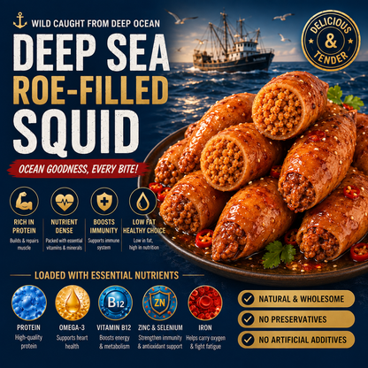 DEEP SEA SQUID - High-protein, Non-fried, Rich in DHA.-Huihui