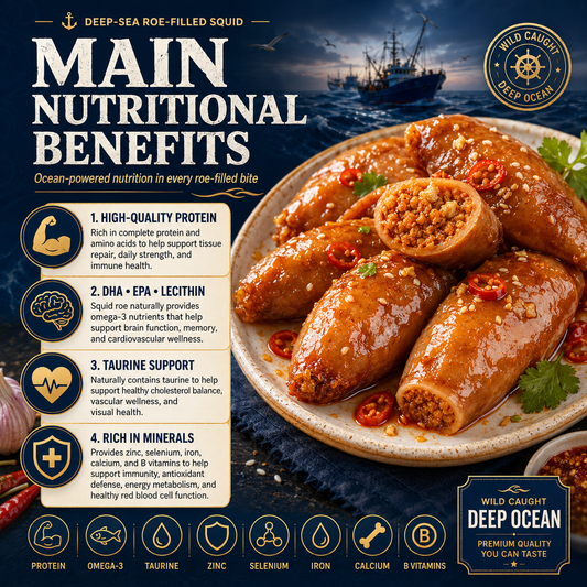 DEEP SEA SQUID - High-protein, Non-fried, Rich in DHA.-Huihui