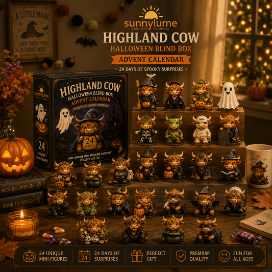 🔥🎃 Limited Edition 2026 Highland Cow Halloween Mystery Advent Calendar – 24 Days of Spooky Surprises-Huihui