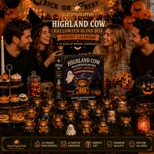 🔥🎃 Limited Edition 2026 Highland Cow Halloween Mystery Advent Calendar – 24 Days of Spooky Surprises-Huihui