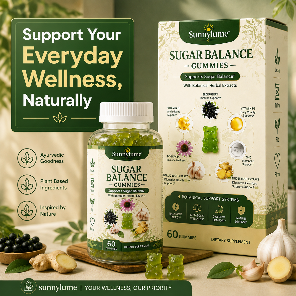 Sunnylume® Sugar Balance Gummies – Delicious Daily Wellness Support-Huihui