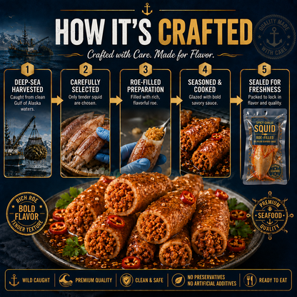 DEEP SEA SQUID - High-protein, Non-fried, Rich in DHA.-Huihui