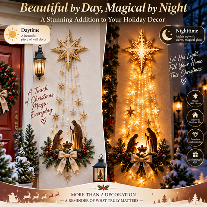 🎄 Christmas Special Offer 🎁 90% OFF ✝️ Bethlehem Star of Faith™ – Lighted Nativity Wall Decor