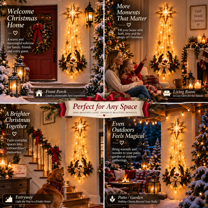 🎄 Christmas Special Offer 🎁 90% OFF ✝️ Bethlehem Star of Faith™ – Lighted Nativity Wall Decor
